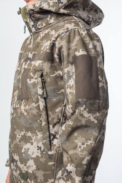 Куртка женская Soft Shell Military Пиксель на флисовой подкладке размер XS 04096-XS фото
