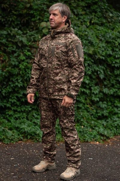 Коплект формы Усиленный Хищник утепленный на флисе, Soft Shell Military размер S 02601-S фото