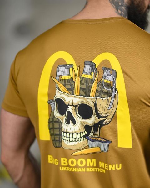 Тактична футболка SELION Boom menu coyot ТР6764 розмір M 95272 фото