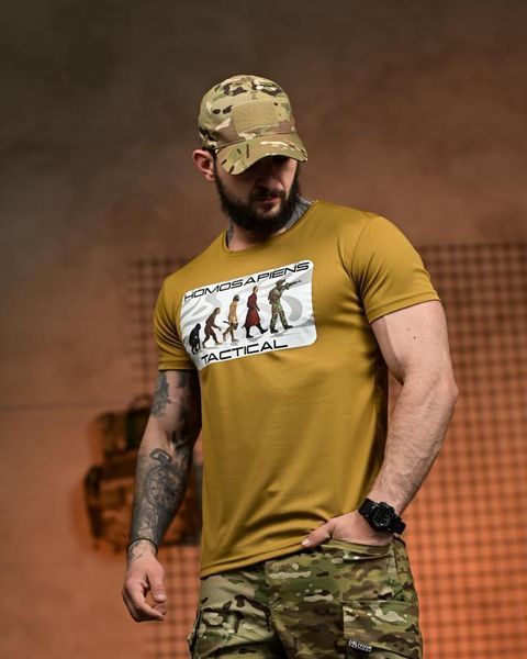 Тактична футболка SELION Tactical coyot РН2538 розмір M 96243 фото