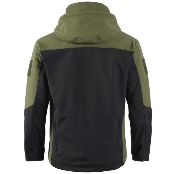 Куртка софтшел Оливково-чорна Soft Shell на флісі розмір M 6232 фото