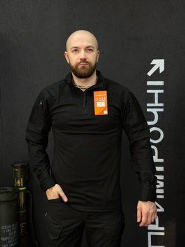 Тактичний Військовий Убакс Чорний 4.5.0 Покращений Black Under Body Armor Combat Shirt розмір 46 03088-46 фото