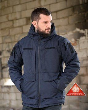Тактична куртка синя, куртка дснс на зиму, куртка омніхіт синя мнс, куртка темносиня зимова, куртка дснс зима розмір S 89066 фото
