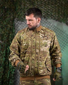 Тактична куртка мультикам, куртка літня мультикам, курточка ЗСУ мультикам, вітрівка мультикам, літня куртка мультикам розмір S 92293 фото