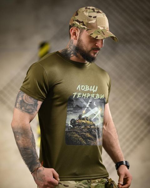 Тактична футболка BORN OF WAR Ловці темряви олива ВТ4719 розмір S 96184 фото
