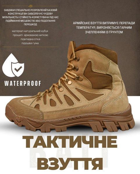 Тактичні черевики live bait кайот ВТ6648 розмір 40 85595 фото