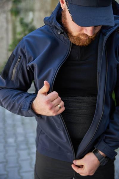 Куртка Soft Shell темно-синя для ДСНС Military розмір S M-10 фото