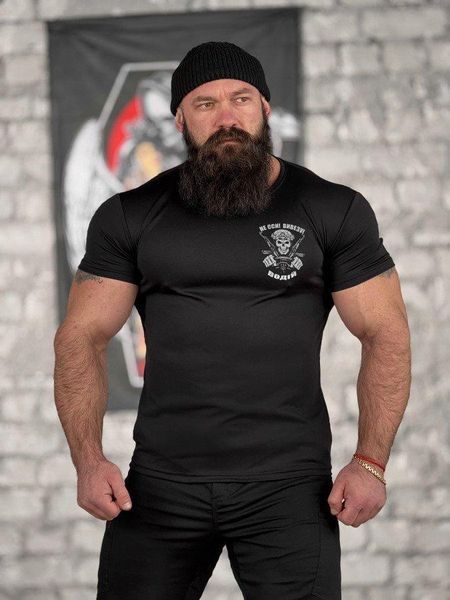 Тактическая потоотводящая футболка SABUR Не сси вивезу black ВТ5080 размер M 91314 фото