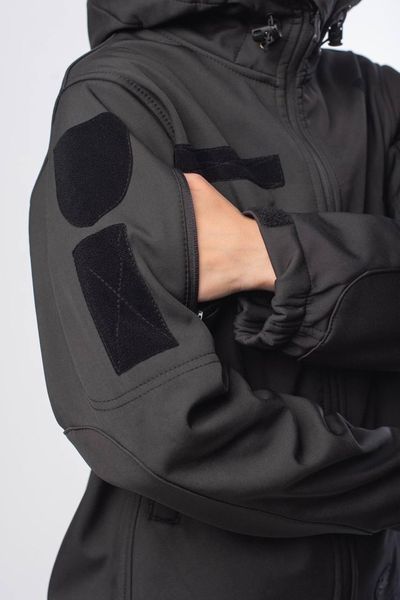 Куртка жіноча Soft Shell Black Military Чорна на флісовій підкладці розмір XS 04097-XS фото