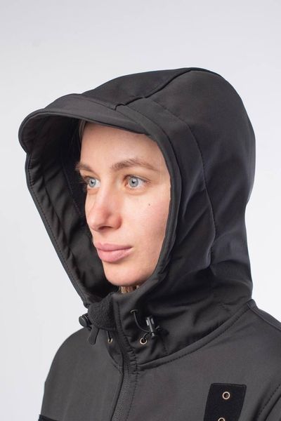 Куртка жіноча Soft Shell Black Military Чорна на флісовій підкладці розмір XS 04097-XS фото