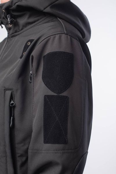 Куртка жіноча Soft Shell Black Military Чорна на флісовій підкладці розмір XS 04097-XS фото