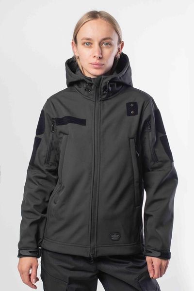 Куртка жіноча Soft Shell Black Military Чорна на флісовій підкладці розмір XS 04097-XS фото