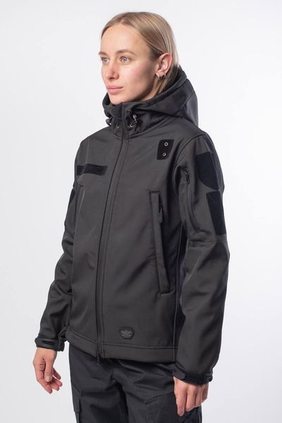 Куртка жіноча Soft Shell Black Military Чорна на флісовій підкладці розмір XS 04097-XS фото