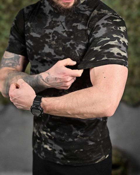 ХЛОПКОВАЯ тактическая футболка PATRIOT MultiCam black ДЛ6383 размер 44/46 91559 фото