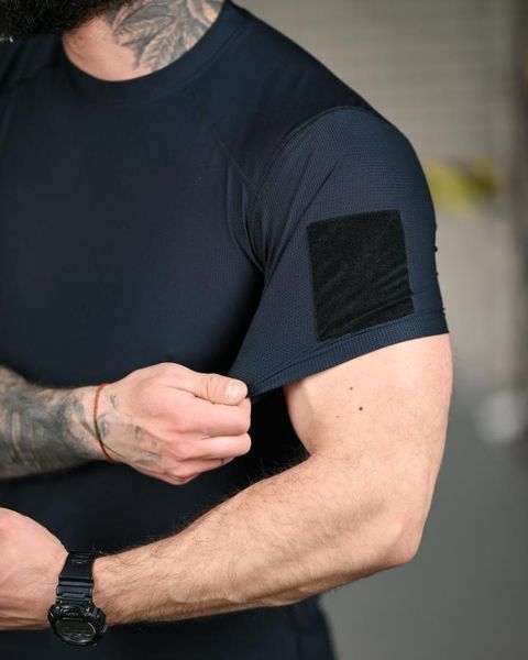 Тактична футболка (Compression Fit) синя ТР6914 розмір S 95592 фото