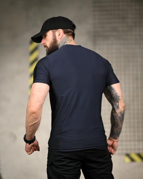 Тактична футболка (Compression Fit) синя ТР6914 розмір S 95592 фото