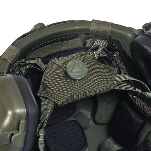 Шолом тактичний олива Fast TEAM WENDY Helmet NIJ IIIA + Навушники Earmor M31 MOD3 з чебурашкою +&nbsp;ліхтарик + кавер розмір S Fast13 фото