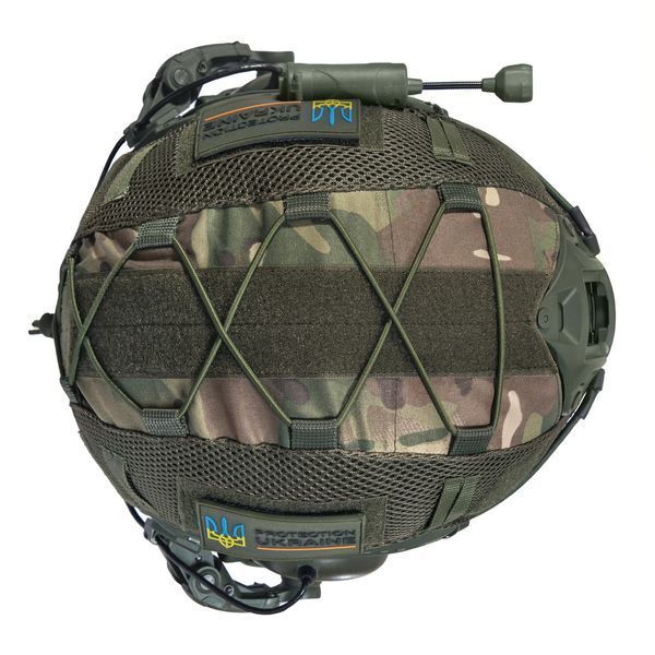 Шолом тактичний олива Fast TEAM WENDY Helmet NIJ IIIA + Навушники Earmor M31 MOD3 з чебурашкою +&nbsp;ліхтарик + кавер розмір S Fast13 фото