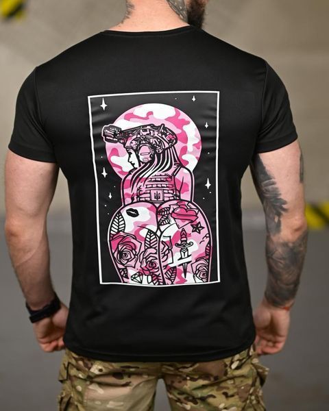 Тактична футболка SELION Girl black ТР6931 розмір M 95608 фото