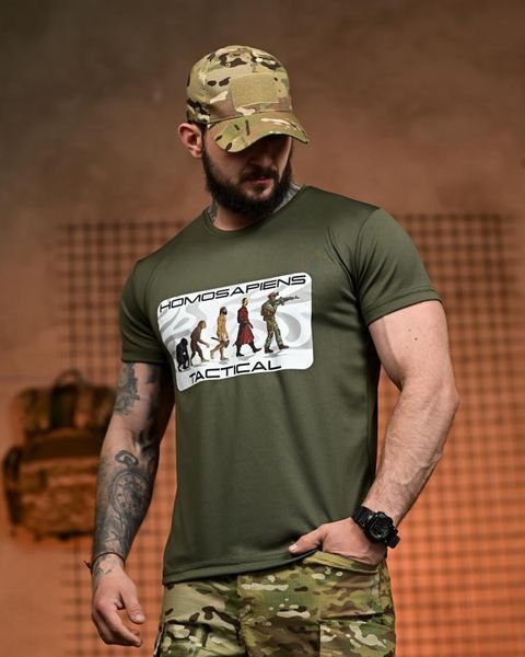 Тактична футболка SELION Tactical oliva РН2537 розмір M 96242 фото