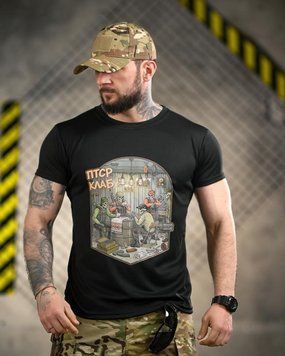 Тактична футболка BORN OF WAR ПТСР клаб black ВТ4726 розмір S 96191 фото