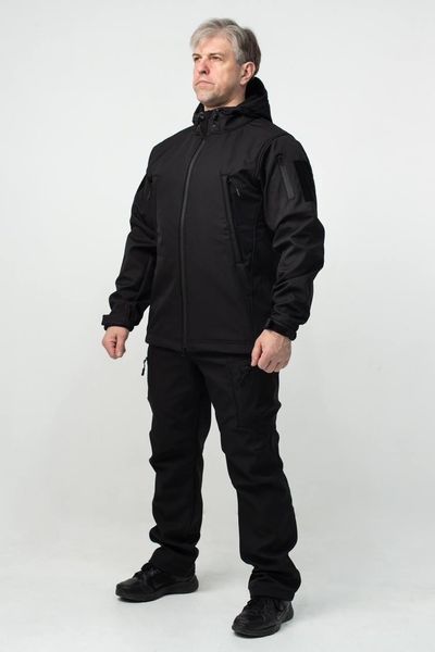 Утепленные военные брюки Soft Shell Military Black размер S 02608-S фото