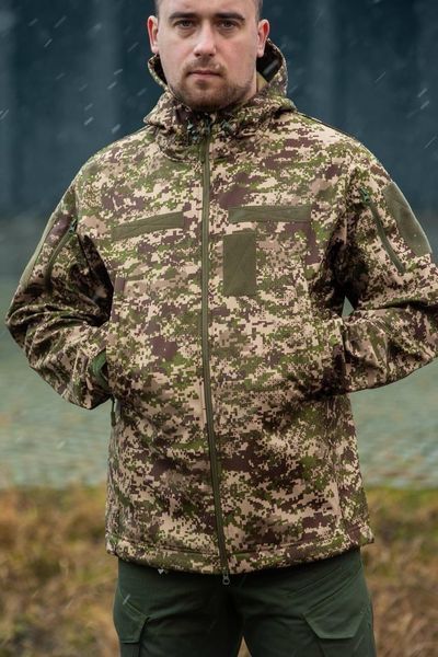 Военная куртка на флисе Soft Shell Military хищник размер S 02607-S фото
