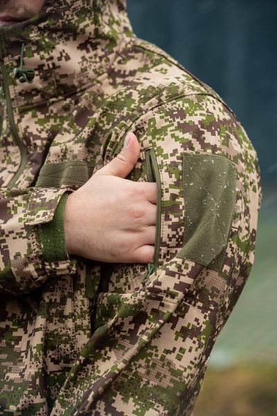 Военная куртка на флисе Soft Shell Military хищник размер S 02607-S фото