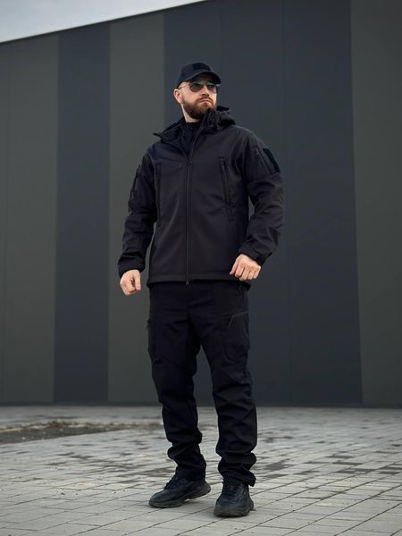 Утепленные военные брюки Soft Shell Military Black размер S 02608-S фото