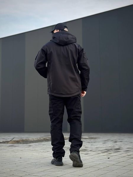 Утепленные военные брюки Soft Shell Military Black размер S 02608-S фото