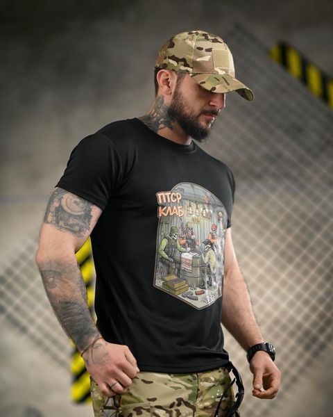 Тактична футболка BORN OF WAR ПТСР клаб black ВТ4726 розмір S 96191 фото