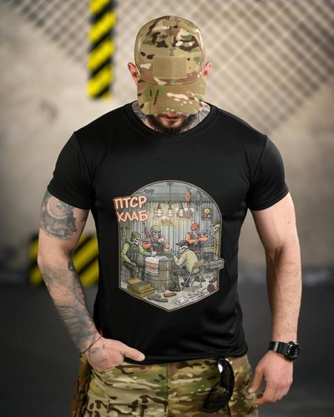 Тактична футболка BORN OF WAR ПТСР клаб black ВТ4726 розмір S 96191 фото