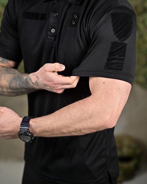Тактична футболка polo PATRIOT black ВР6347 розмір XS 14285 фото