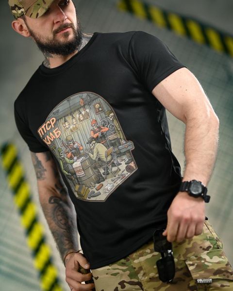 Тактична футболка BORN OF WAR ПТСР клаб black ВТ4726 розмір S 96191 фото