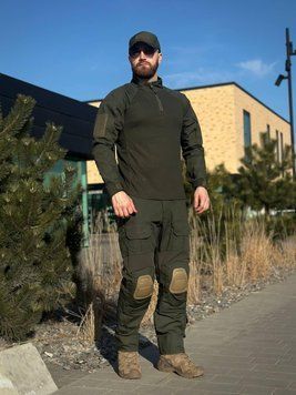 Комплект 2 в 1 Убакс+Штани G3 з Наколінниками Олива Olive розмір S 02668-S фото