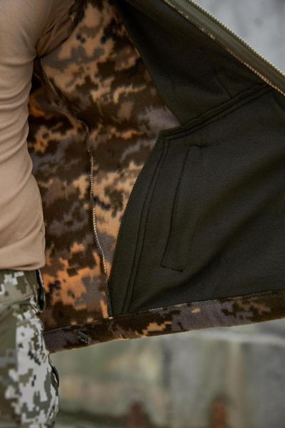 Флісова кофта піксель з накладками Military розмір 46 77751 фото