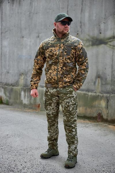 Флісова кофта піксель з накладками Military розмір 46 77751 фото
