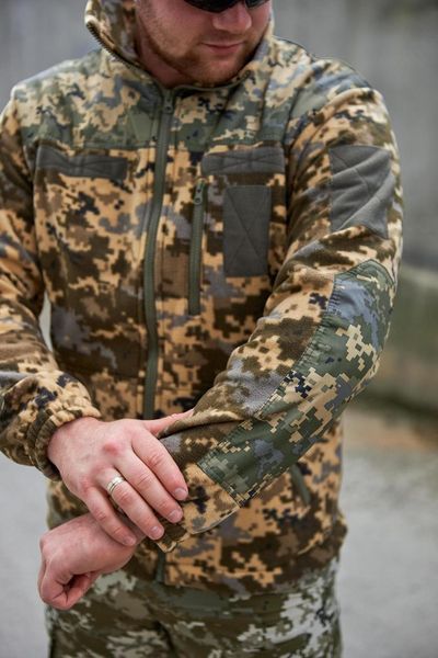 Флісова кофта піксель з накладками Military розмір 46 77751 фото
