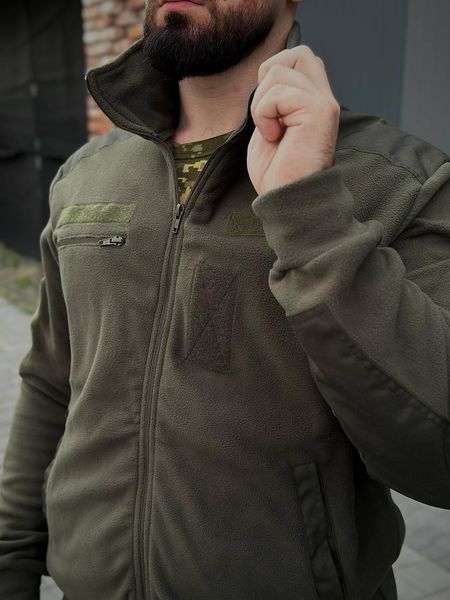 Флисовая кофта B&L olive размер 46 01736-46 фото