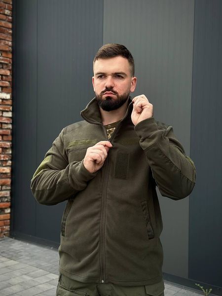 Флисовая кофта B&L olive размер 46 01736-46 фото