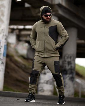 Флисовый спортивный тактический костюм TARANTUL oliva/black ТР6552 94764 фото