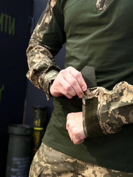 Тактичний Військовий Убакс Олива /Піксель 4.5.0 Покращений Under Body Armor Combat Shirt розмір 46 03101-46 фото