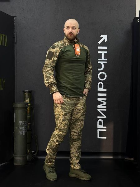 Тактичний Військовий Убакс Олива /Піксель 4.5.0 Покращений Under Body Armor Combat Shirt розмір 46 03101-46 фото