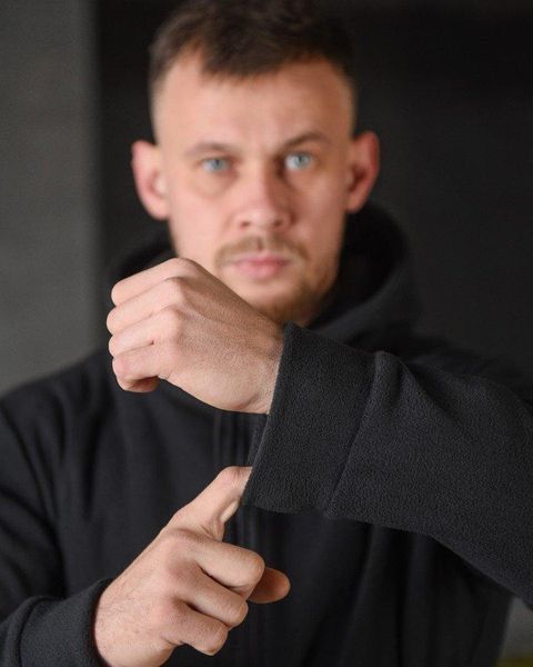 Тактичний флісовий костюм чорний, спортивний костюм зсу чорний, флісовий костюм, спортивний костюм зсу розмір S 90342 фото