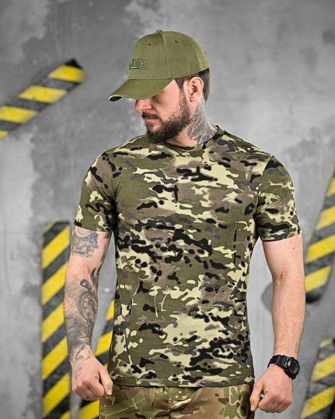 ХЛОПКОВАЯ тактическая футболка PATRIOT MultiCam green ДЛ6384 размер 44/46 91560 фото