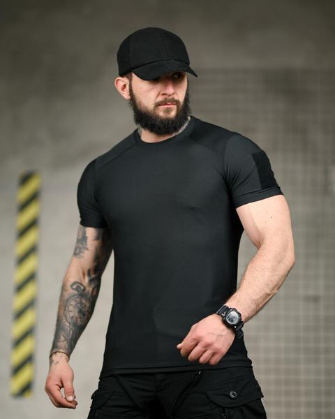 Тактична футболка (Compression Fit) чорна ТР6915 розмір S 95593 фото