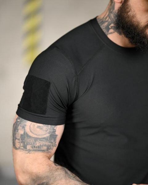 Тактична футболка (Compression Fit) чорна ТР6915 розмір S 95593 фото