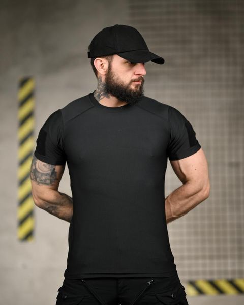 Тактична футболка (Compression Fit) чорна ТР6915 розмір S 95593 фото