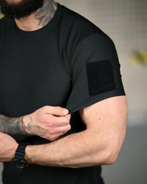 Тактична футболка (Compression Fit) чорна ТР6915 розмір S 95593 фото