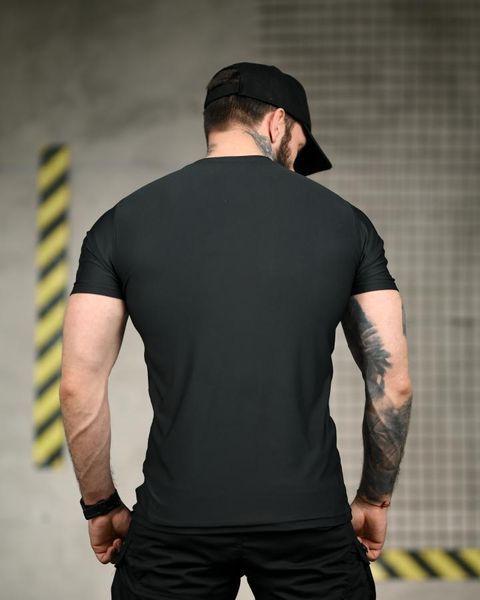 Тактична футболка (Compression Fit) чорна ТР6915 розмір S 95593 фото